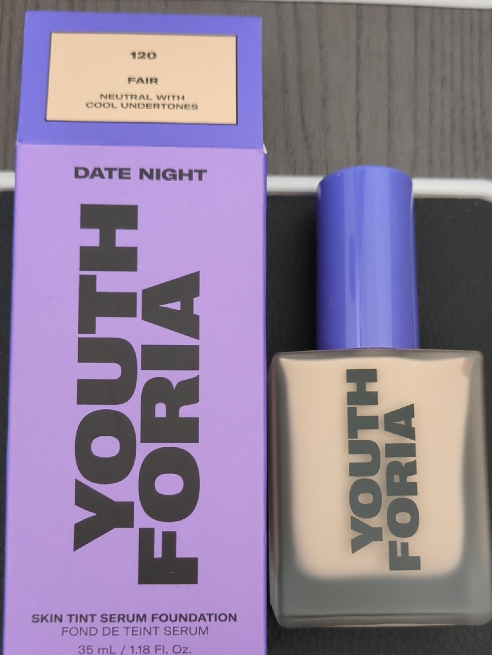 Youthforia Date Night Skin Tint Serum Foundation - Fair (120) - Neutral Cool